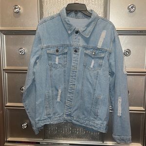 Men’s denim distressed jacket